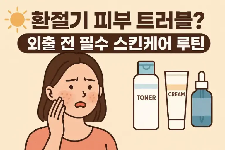 환절기 피부 트러블? 외출 전 필수 스킨케어 루틴