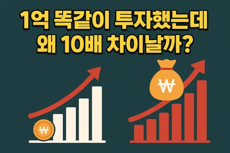 1억 똑같이 투자했는데 왜 10배 차이날까?