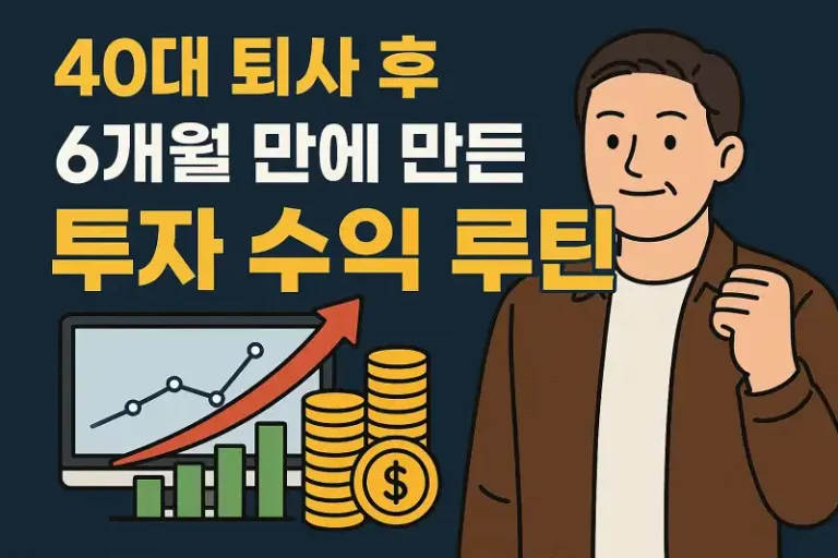 40대 퇴사 후 6개월 만에 만든 투자 수익 루틴