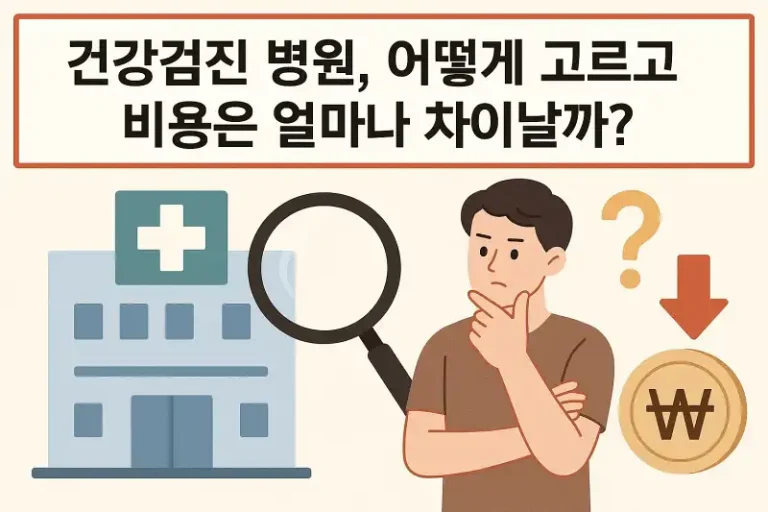 건강검진 병원, 어떻게 고르고 비용은 얼마나 차이날까?