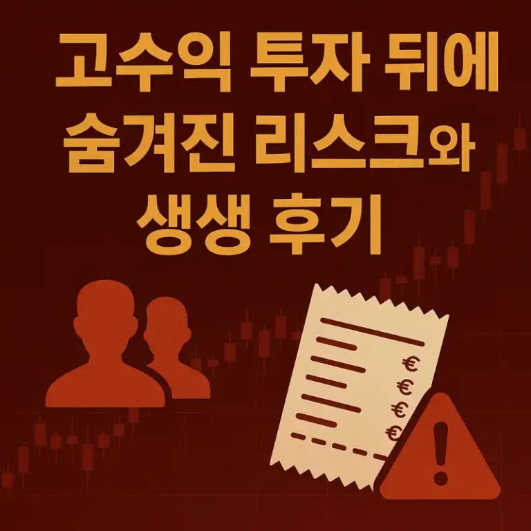 고수익 투자 뒤에 숨겨진 리스크와 생생 후기