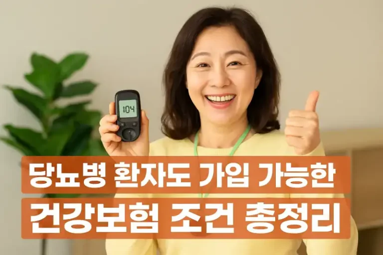 당뇨병 환자도 가입 가능한 건강보험 조건 총정리