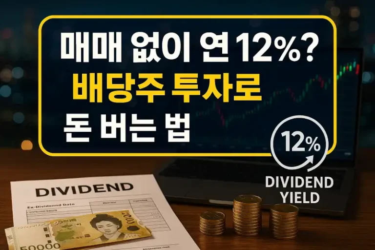 매매 없이 연 12%? 배당주 투자로 돈 버는 법