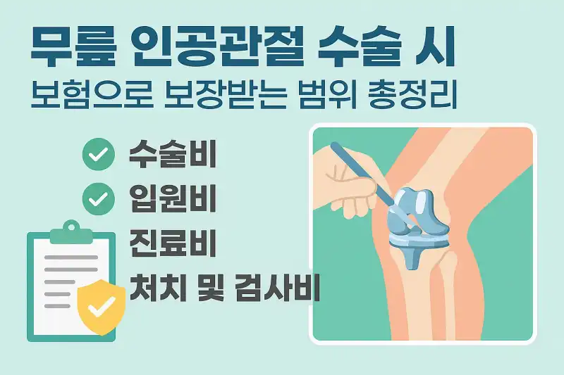 무릎 인공관절 수술 시 보험으로 보장받는 범위 총정리