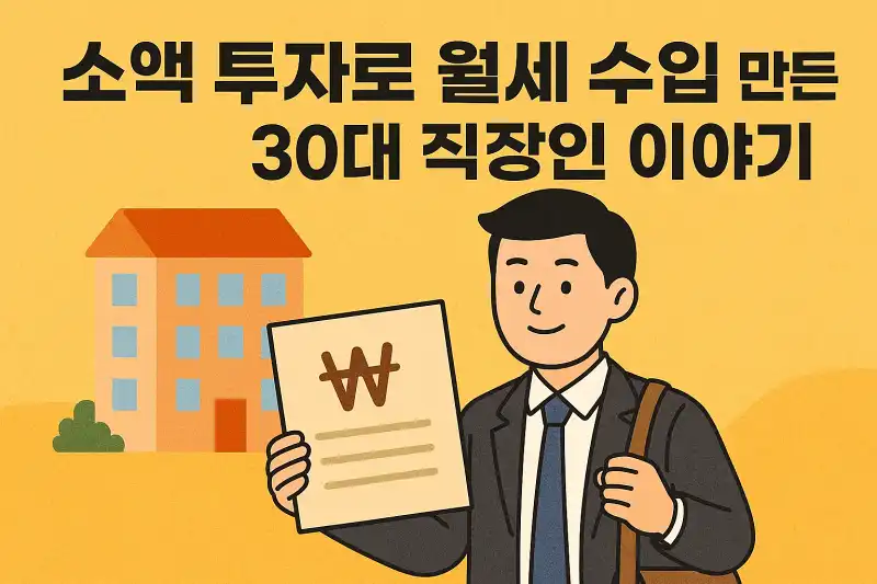 소액 투자로 월세 수입 만든 30대 직장인의 이야기