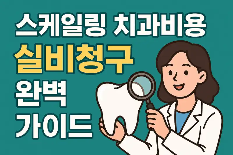 스케일링 치과비용 실비청구 완벽 가이드
