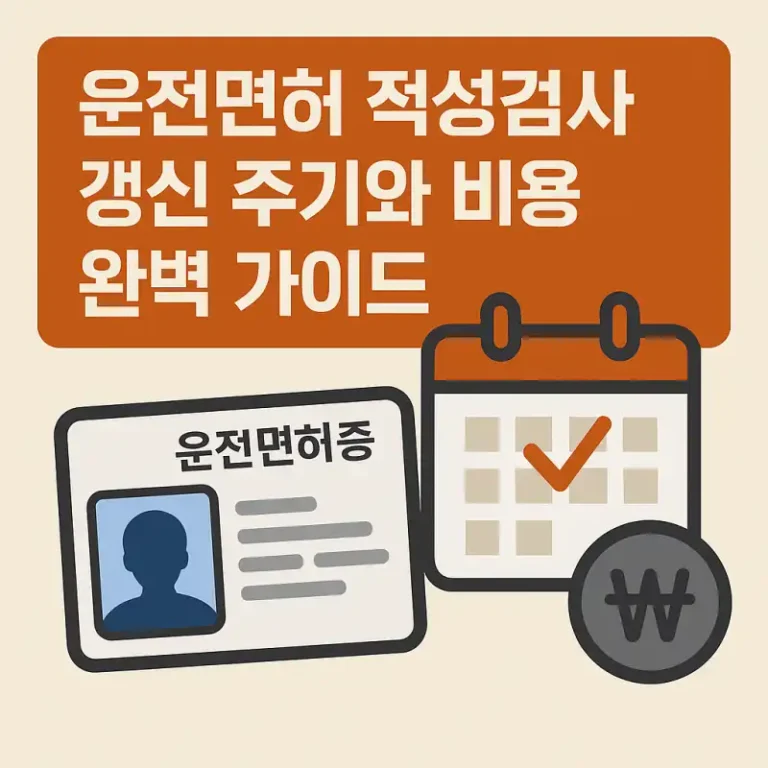 운전면허 적성검사 갱신 주기와 비용 완벽 가이드