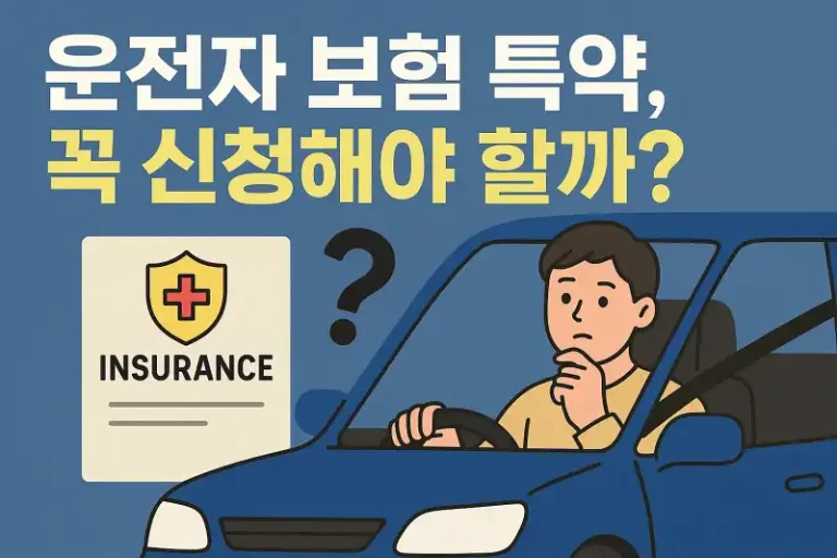 운전자 보험 특약, 꼭 신청해야 할까?