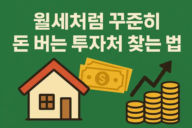 월세처럼 꾸준히 돈 버는 투자처 찾는 법