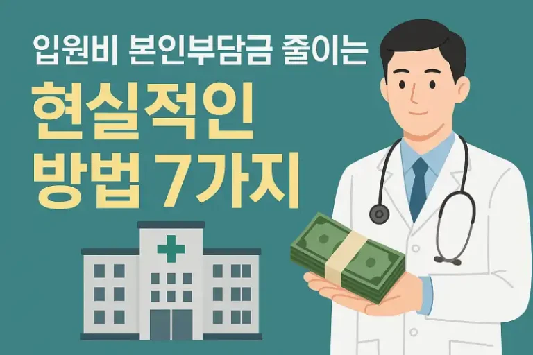 입원비 본인부담금 줄이는 현실적인 방법 7가지