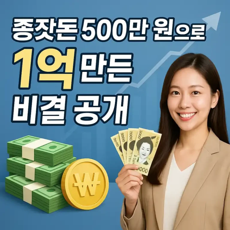 종잣돈 500만 원으로 1억 만든 비결 공개