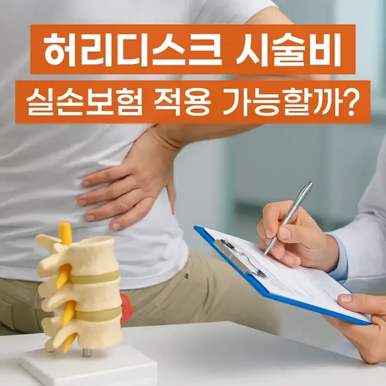 허리디스크 시술비 실손보험 적용 가능할까?