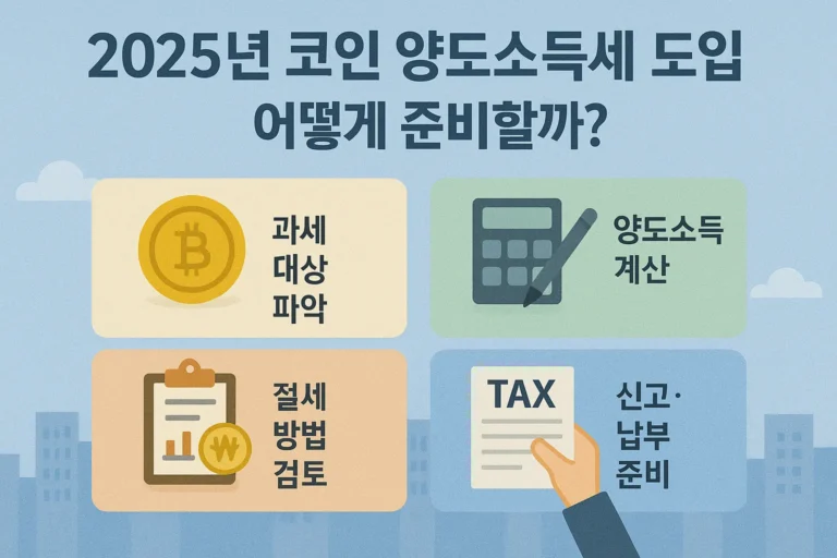 2025년 코인 양도소득세 도입, 어떻게 준비할까?