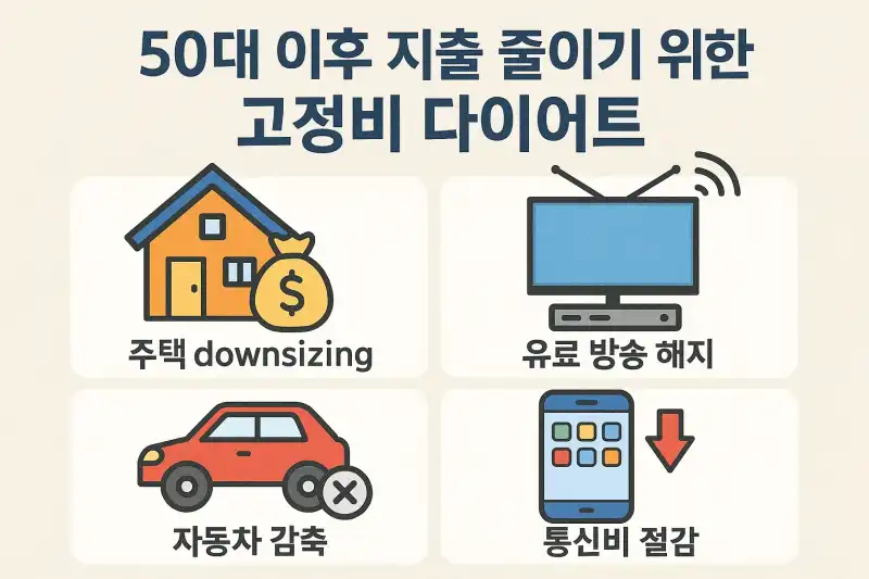 50대 이후 지출 줄이기 위한 고정비 다이어트