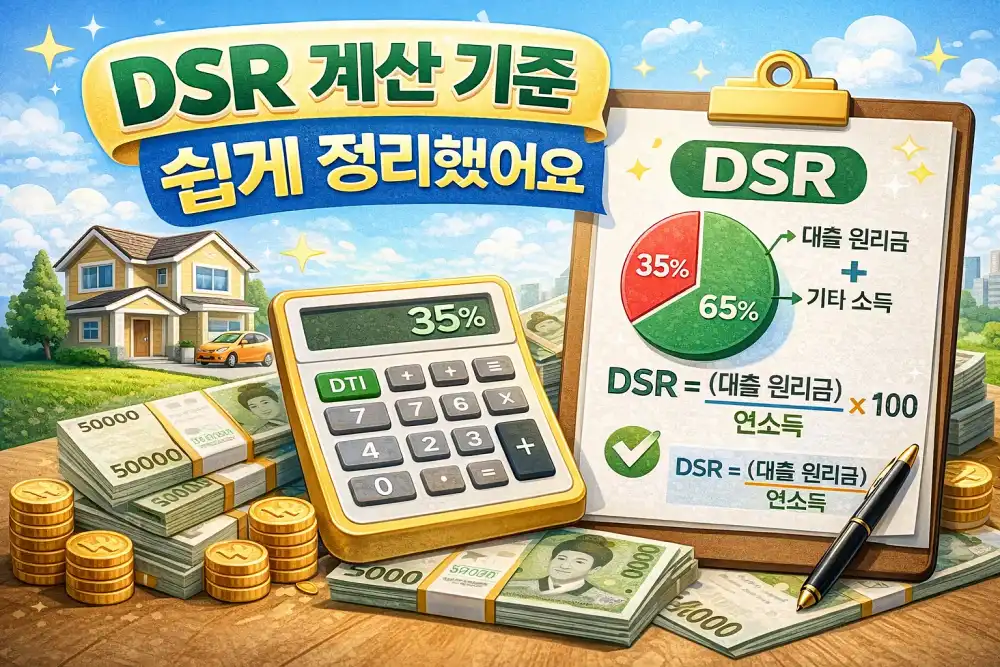 DSR 계산 기준 쉽게 정리했어요