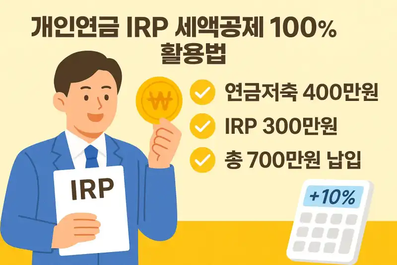 개인연금 IRP 세액공제 100% 활용법