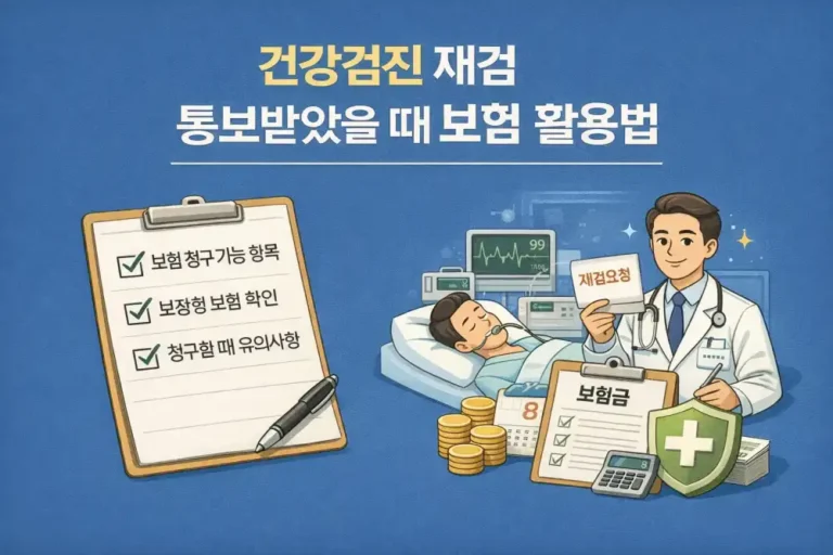 건강검진 재검 통보받았을 때 보험 활용법