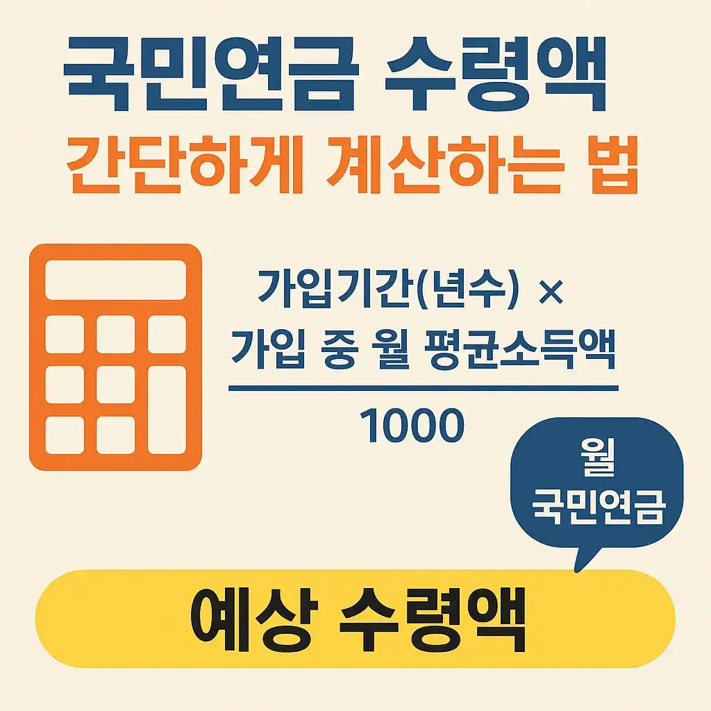 국민연금 수령액, 간단하게 계산하는 법
