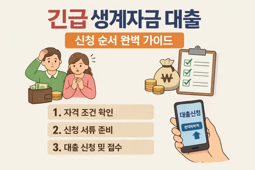 긴급 생계자금 대출 신청 순서 완벽 가이드