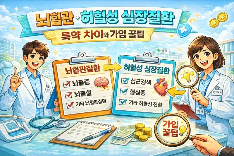 뇌혈관·허혈성 심장질환 특약 차이와 가입 꿀팁