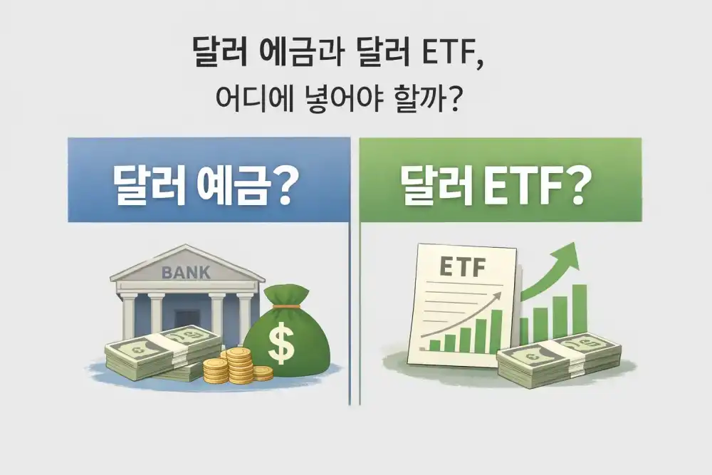 달러 예금과 달러 ETF, 어디에 넣어야 할까?