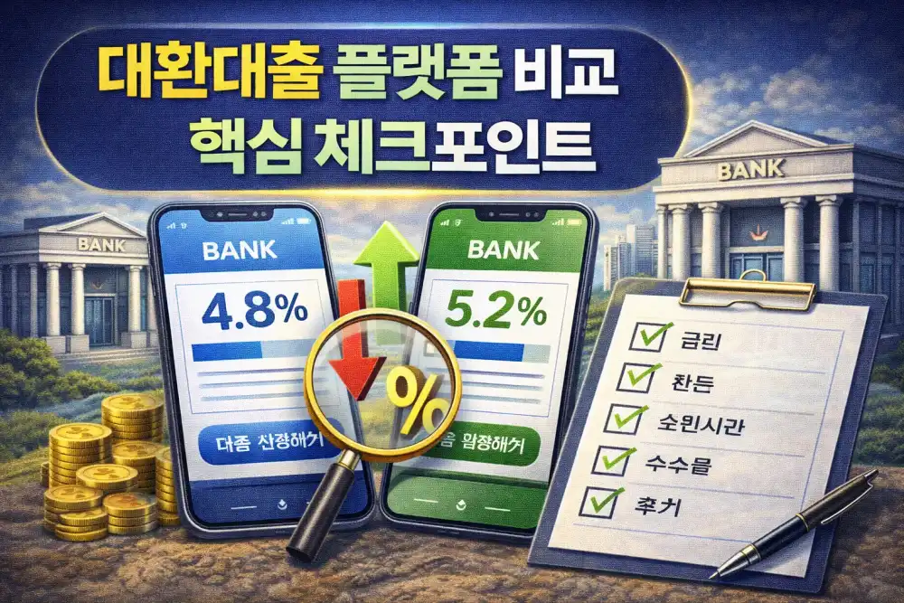 대환대출 플랫폼 비교 핵심 체크포인트
