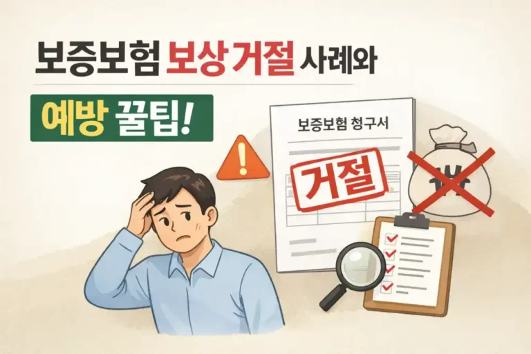 보증보험 보상 거절 사례와 예방 꿀팁