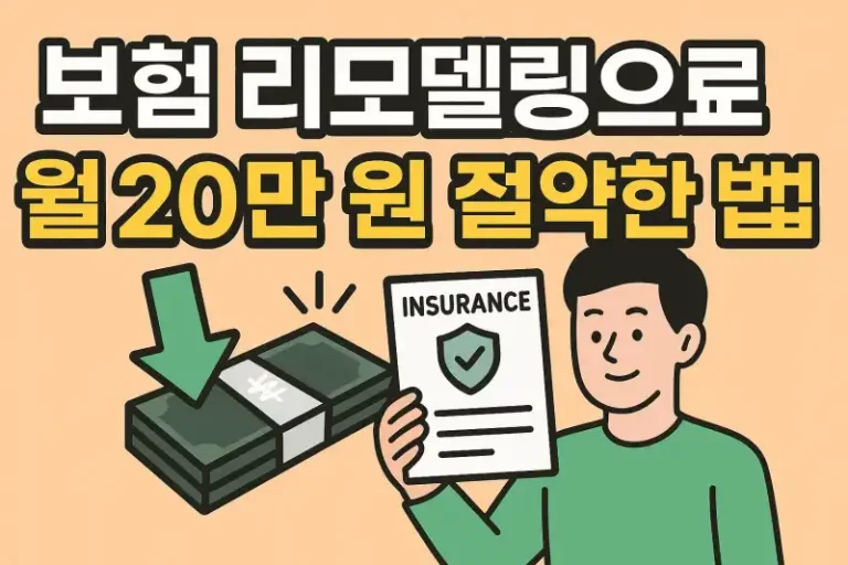 보험 리모델링으로 월 20만 원 절약한 방법
