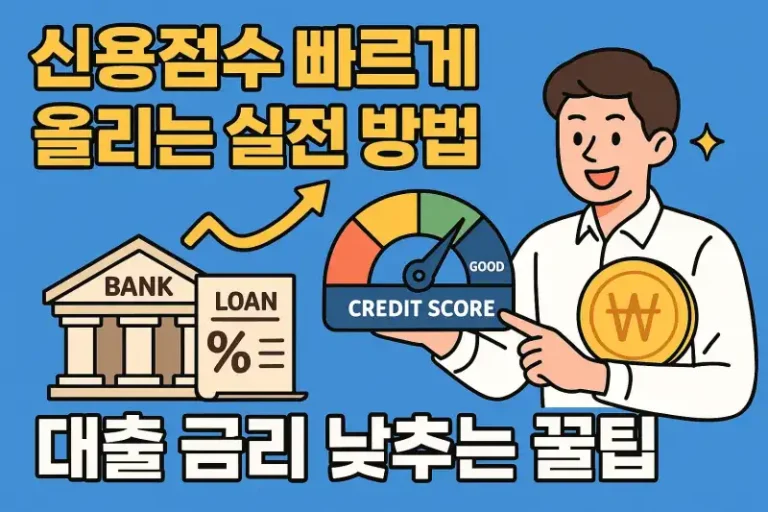신용점수 빠르게 올리는 실전 방법과 대출 금리 낮추는 꿀팁