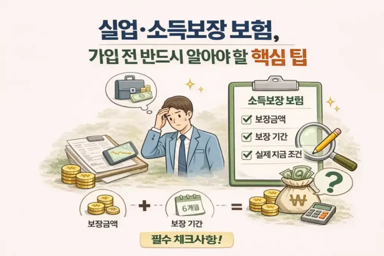 실업·소득보장 보험, 가입 전 반드시 알아야 할 핵심 팁