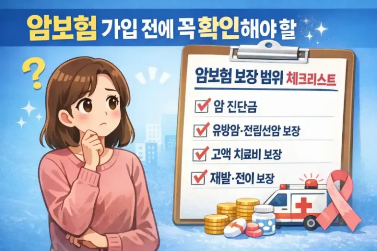 암보험 가입 전에 꼭 확인해야 할 보장 범위 체크리스트