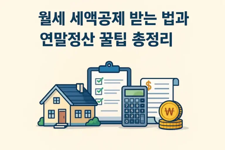 월세 세액공제 받는 법과 연말정산 꿀팁 총정리