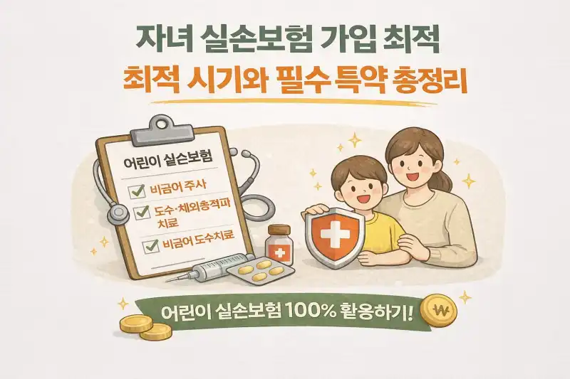 자녀 실손보험 가입 최적 시기와 필수 특약 총정리