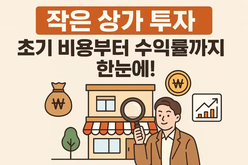 작은 상가 투자, 초기 비용부터 수익률까지 한눈에!