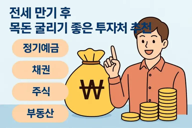 전세 만기 후 목돈 굴리기 좋은 투자처 추천