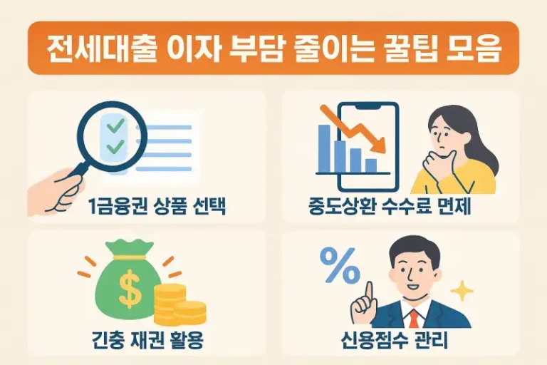 전세대출 이자 부담 줄이는 꿀팁 모음