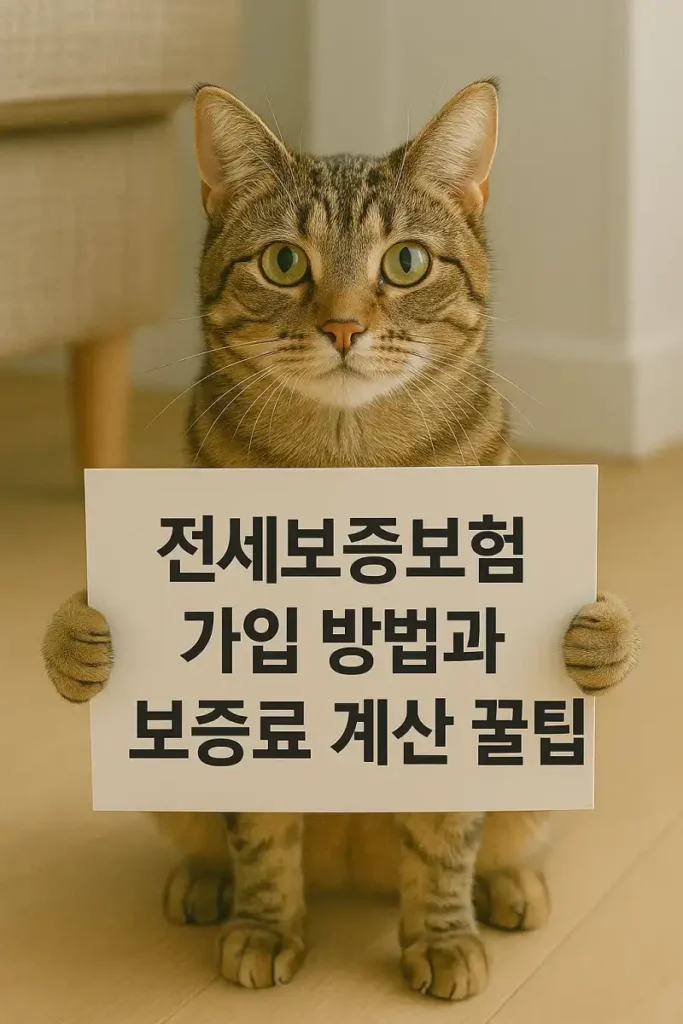 전세보증보험 가입 방법과 보증료 계산 꿀팁