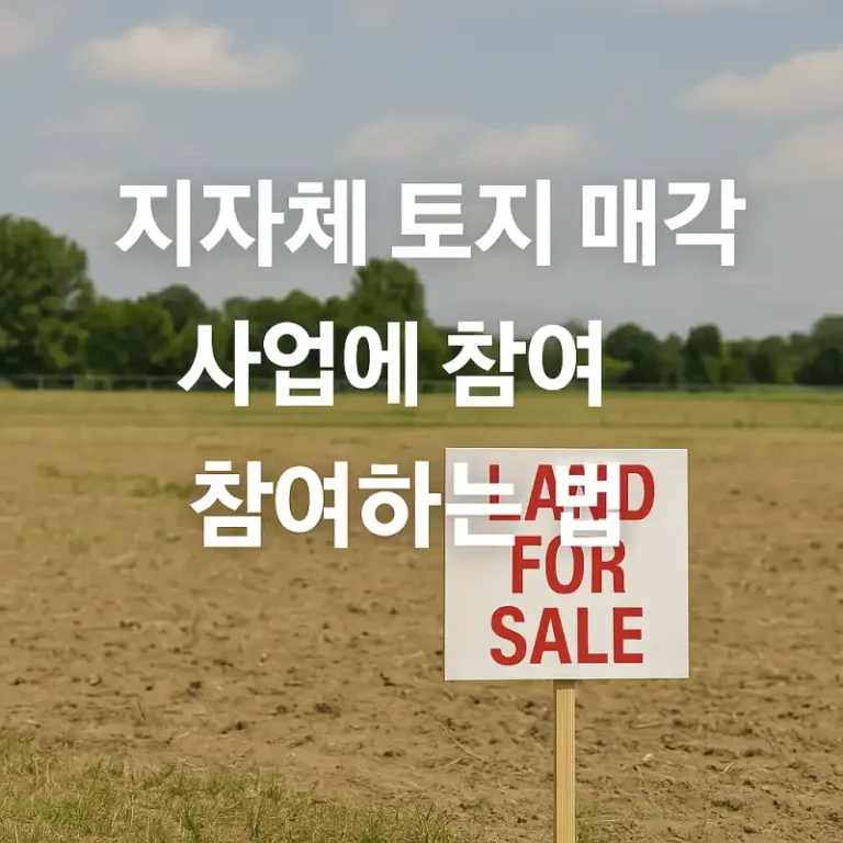 지자체 토지 매각 사업에 참여하는 법