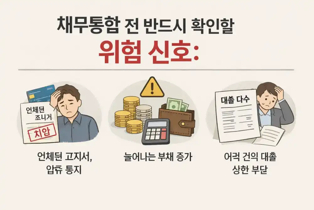 채무통합 전 반드시 확인할 위험 신호