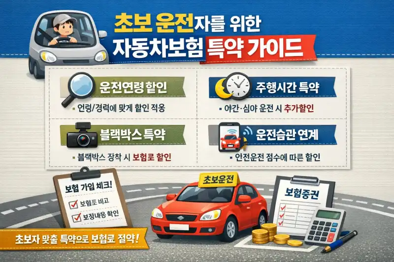 초보 운전자를 위한 자동차보험 특약 가이드