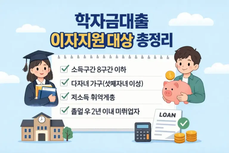 학자금대출 이자지원 대상 총정리