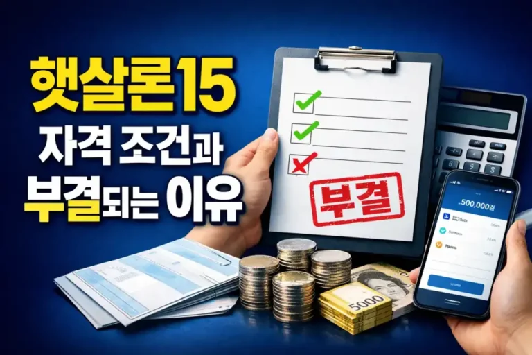 햇살론15 자격 조건과 부결되는 이유