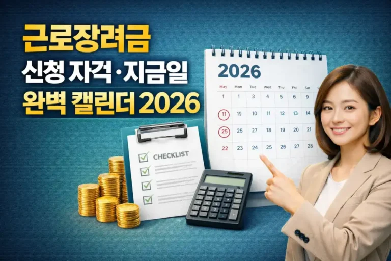 근로장려금 신청 자격·지급일 완벽 캘린더 2026