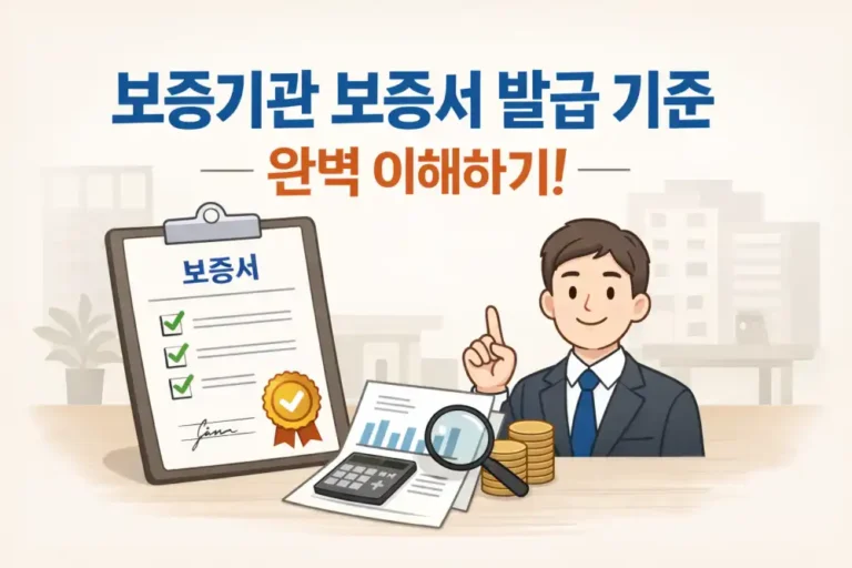 보증기관 보증서 발급 기준 완벽 이해하기