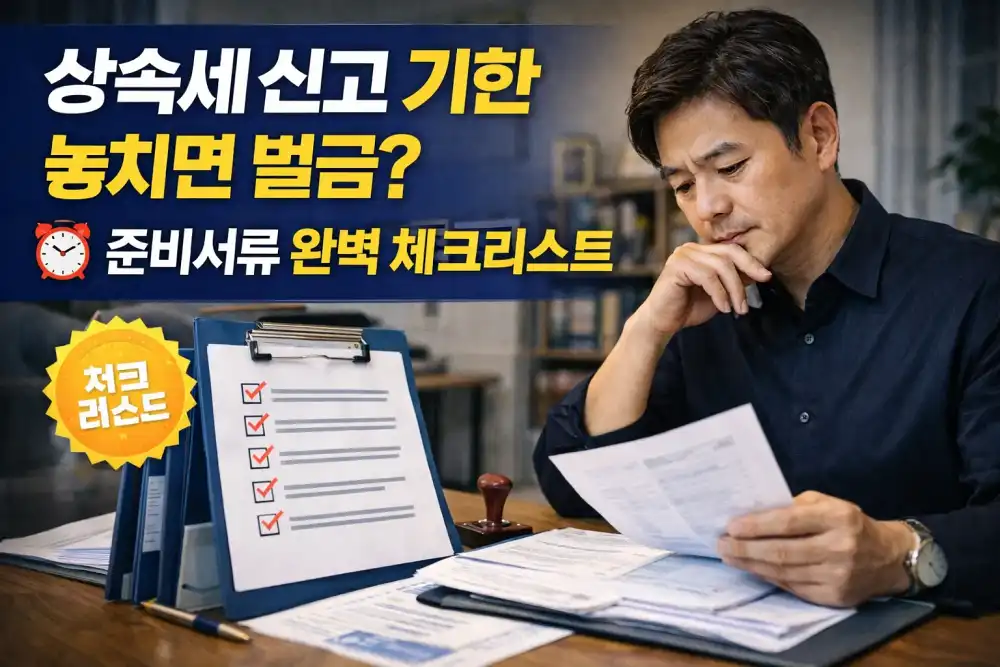 상속세 신고 기한 놓치면 벌금? 준비서류 완벽 체크리스트