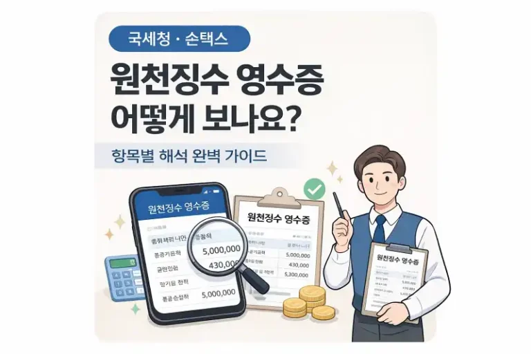 원천징수 영수증 어떻게 보나요? 항목별 해석 완벽 가이드