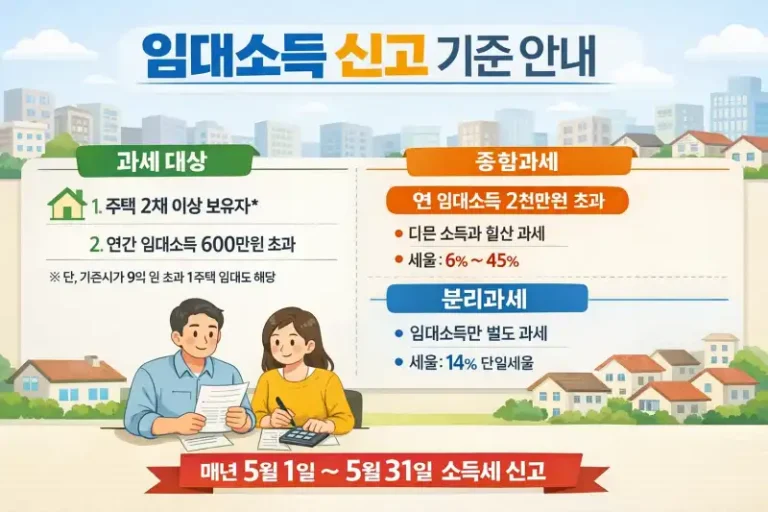 임대소득 신고 기준 완벽 정리