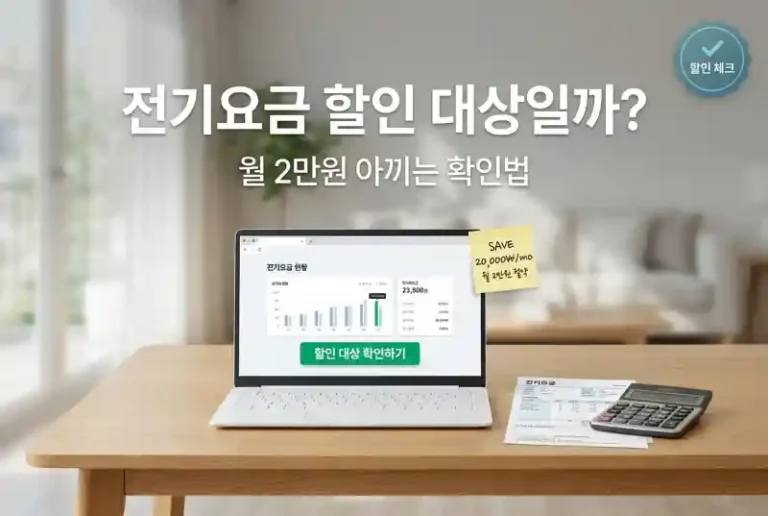 전기요금 할인 대상일까? 월 2만원 아끼는 확인법