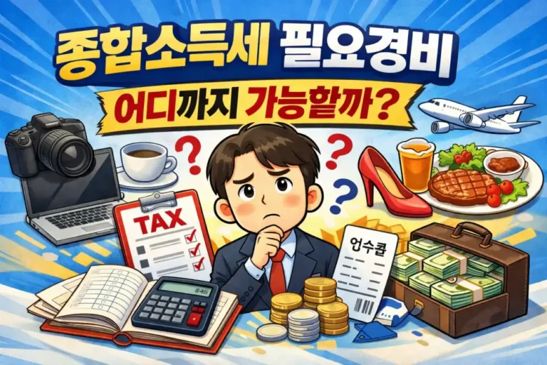 종합소득세 필요경비, 어디까지 가능할까?