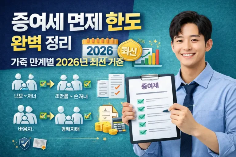 증여세 면제 한도 완벽 정리 | 가족 관계별 2026년 최신 기준